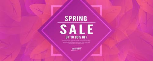 Abstract Pink Spring Sales Banner  vector