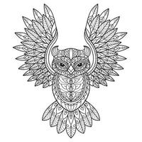 Owl Coloring Page vector