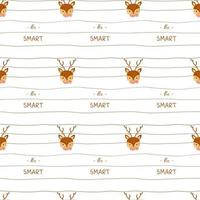 Seamless Pattern with Cute Deer  vector