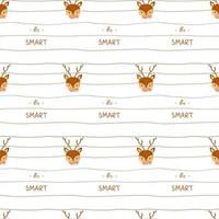 Seamless Pattern with Cute Deer  vector