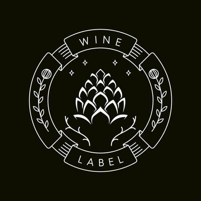 Mono Line Wine Label Frame