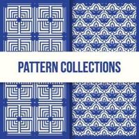 Set of Two Blue Abstract Patterns vector
