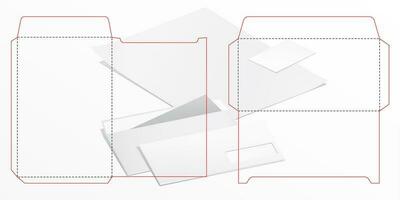 A4 and DL Envelope Dielines vector