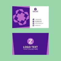 Purple Abstract Geometric Shape Business Card vector