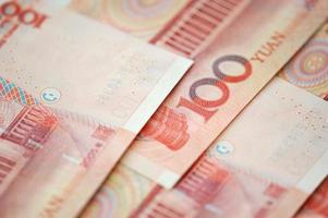 notas del yuan de la moneda china. billetes chinos