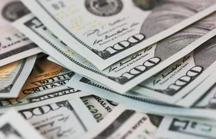 Background dollar bills close up