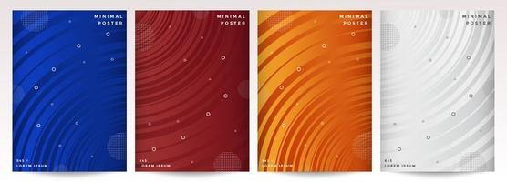 Dynamic rcurved line cover set vector