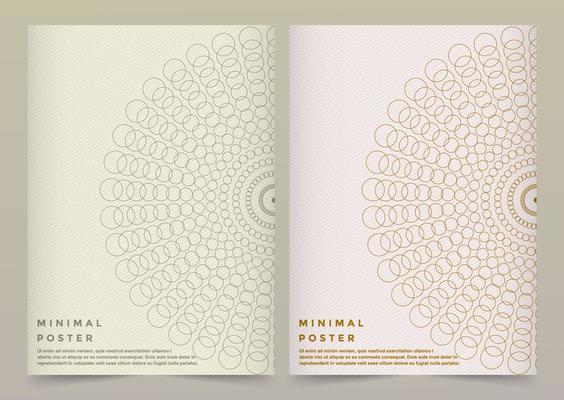 Minimal poster set with connected circle design