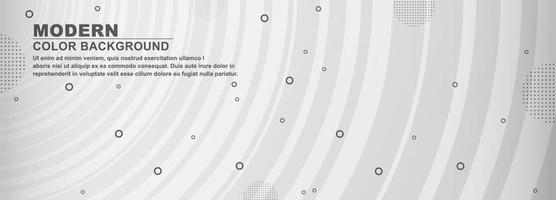 Fondo moderno de patrón circular gris y blanco vector