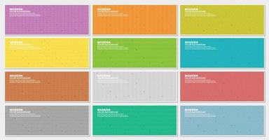 Colorful banner set with multiple pattern styles vector