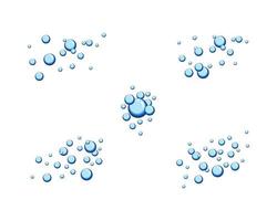 conjunto de burbujas de agua vector