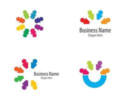 Community circular logo set vector