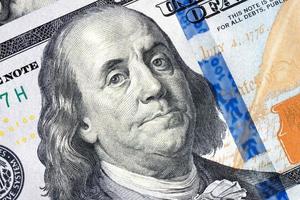 Benjamin Franklin 100 dollar bill photo