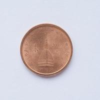 Italian 2 cent coin photo