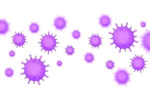 Virus Cells Floating on a White vector