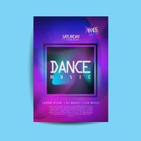 Purple ad Blue Gradient Dance Music Flyer