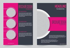 Gray and pink cover template  vector