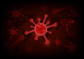 Red Coronavirus on world background