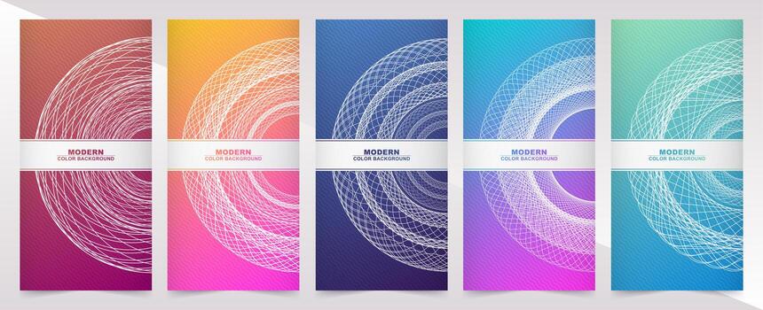 Vertical banners with gradient color and circle design vector