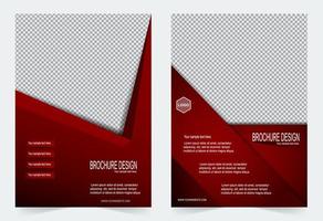 Red sharp angle design cover template set vector