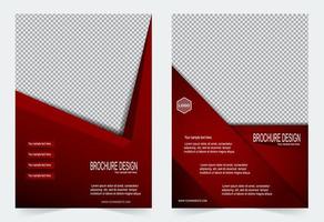 Red sharp angle design cover template set vector