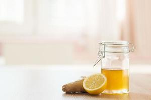 Detail of honey and lemon photo