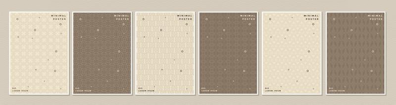 Brown and cream patterned cover or poster set