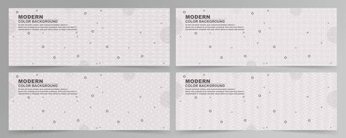 Set of Abstract white and gray color backgrounds vector