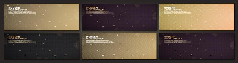 Luxury geometric banners set