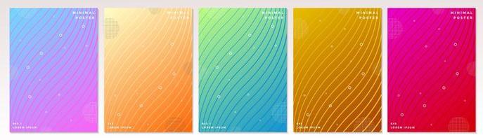 Abstract bright colorful minimal covers  vector