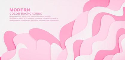 Realistic pink wave background vector