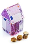 house of euro banknotes photo