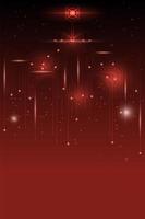 Abstract red technology background with glowing virus vector