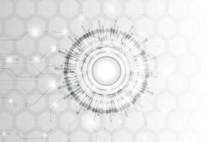 Abstract black and white technology gear background vector