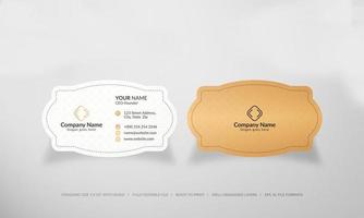 White and gold Luxury business card template vector