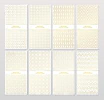 Abstract gold color patterned banner set vector