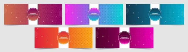 Set of colorful abstract gradient colored backgrounds vector