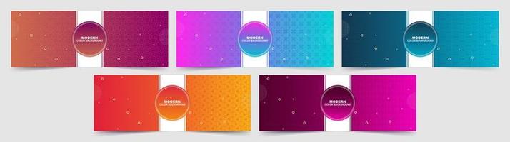 Set of colorful abstract gradient colored backgrounds vector