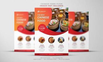 folleto de comida china vector