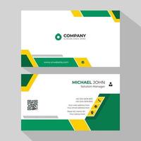 Green Business Card Template vector