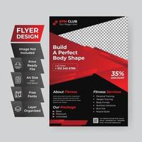 Fitness Flyer Cover vector