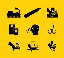Required Personal Protective Equipment Symbols vector