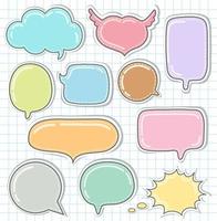 Cute set of hand drawn speech bubbles