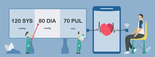 New technology for heartbeat and pulse checking vector