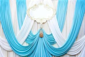 white and cyans curtain backdrop background