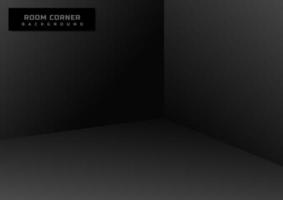 Black Empty Room Corner vector