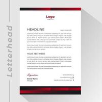 Business letterhead with gradient red and black borders vector