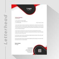 Business letterhead with black rounded shapes in corner vector