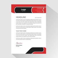 Business letterhead with black and red rounded shapes vector