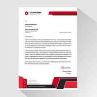 Business letterhead with red and black angled accents vector